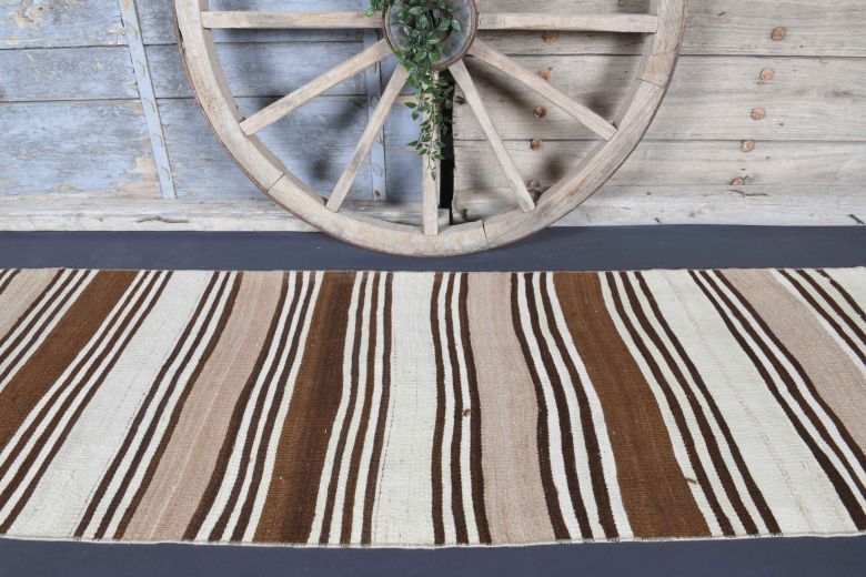 3x8 Wool Vintage Runner Rug