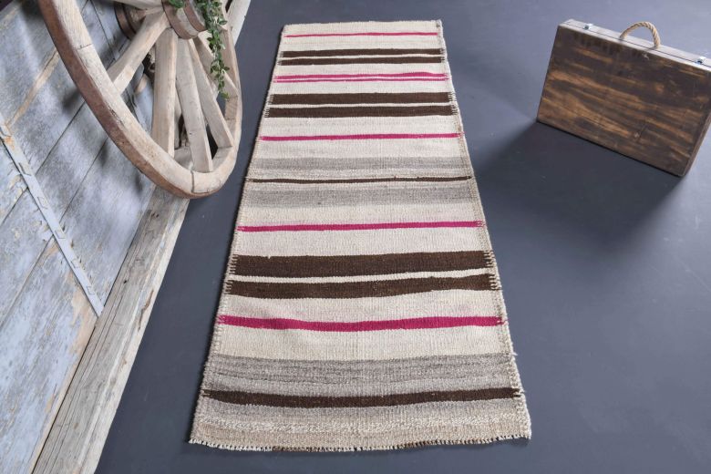 3x8 Wool Vintage Runner Rug