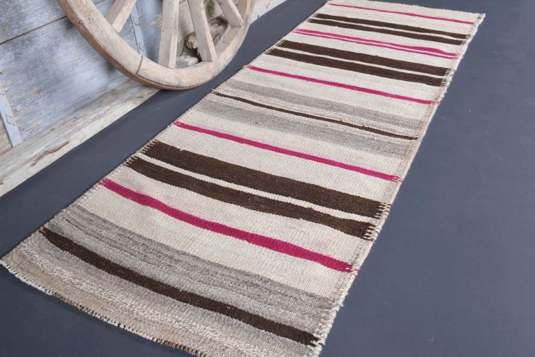 3x8 Wool Vintage Runner Rug