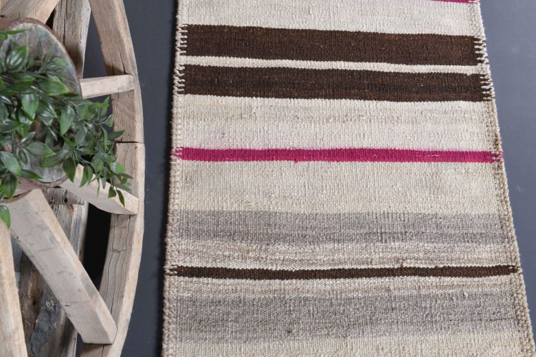 3x8 Wool Vintage Runner Rug