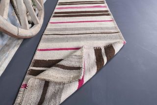 3x8 Wool Vintage Runner Rug - Thumbnail