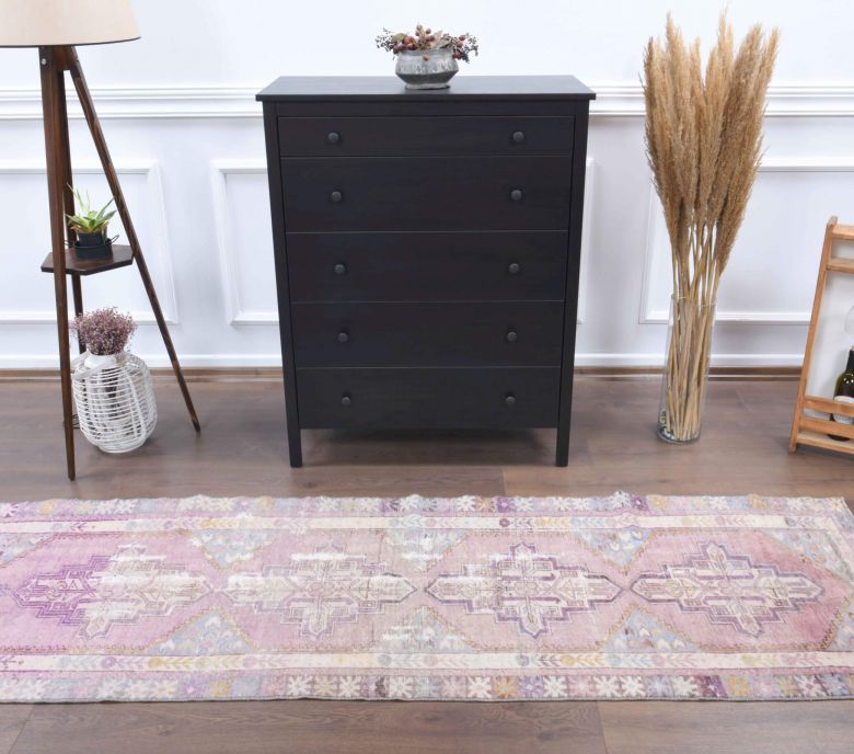 3x8 Wool Vintage Runner Rug