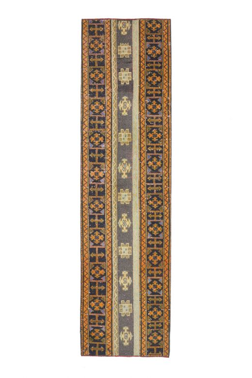 3x9 Handmade Patchwork Runner Rug