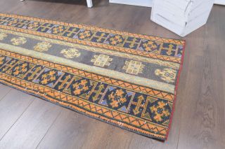 3x9 Handmade Patchwork Runner Rug - Thumbnail