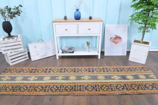 3x9 Handmade Patchwork Runner Rug - Thumbnail