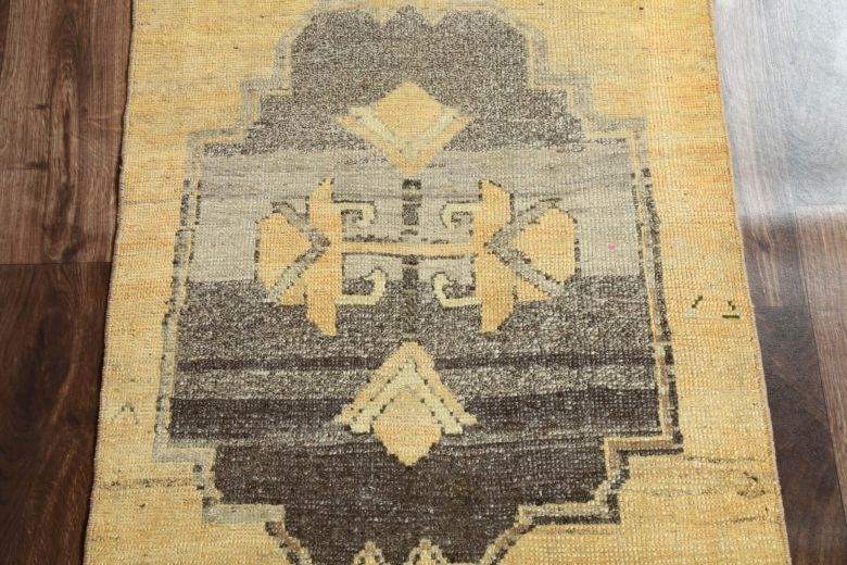 Vintage Yellow Runner Rug