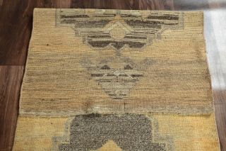 Vintage Yellow Runner Rug - Thumbnail