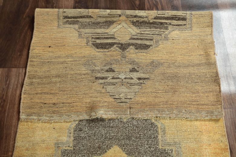 Vintage Yellow Runner Rug