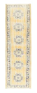 Vintage Oushak Runner Rug - 25438 - Thumbnail