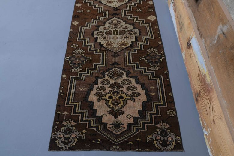 Brown Vintage Runner Rug