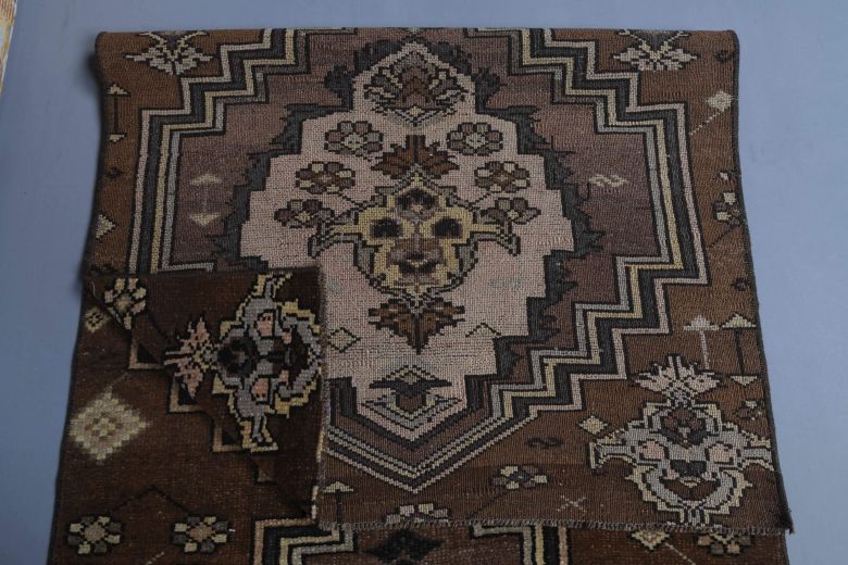 Brown Vintage Runner Rug