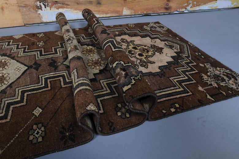 Brown Vintage Runner Rug