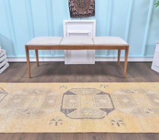 3x9 Vintage Handwoven Rug Runner - Thumbnail