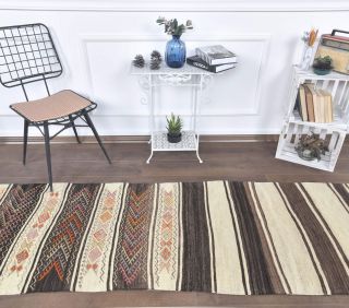 3x9 Vintage Kilim Rug Runner - Thumbnail