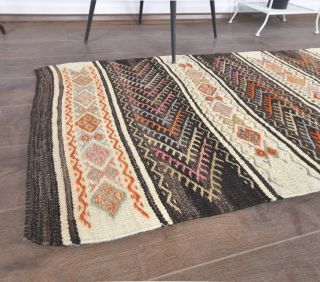 3x9 Vintage Kilim Rug Runner - Thumbnail