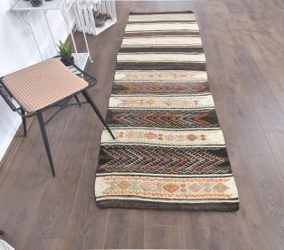 3x9 Vintage Kilim Rug Runner - Thumbnail