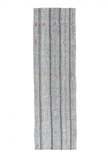3x9 Vintage Kilim Rug Striped Runner - Thumbnail