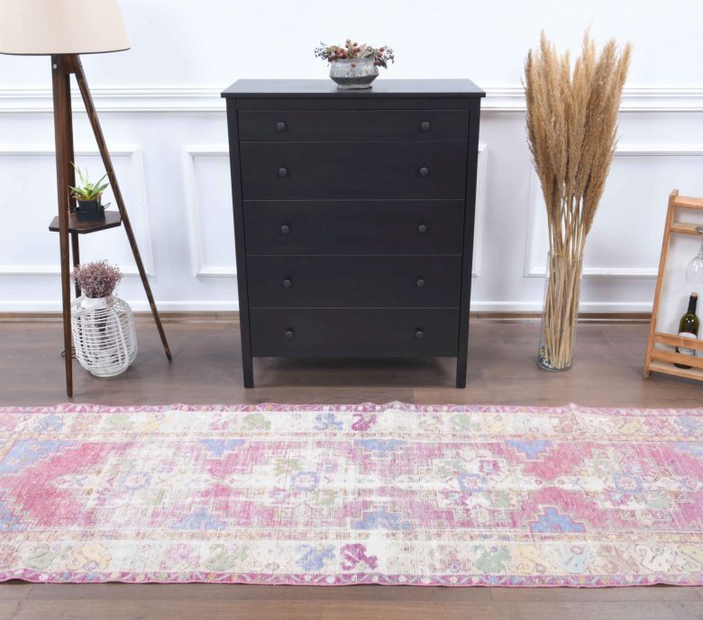 3x9 Wool Antique Runner Rug