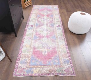 3x9 Wool Antique Runner Rug - Thumbnail