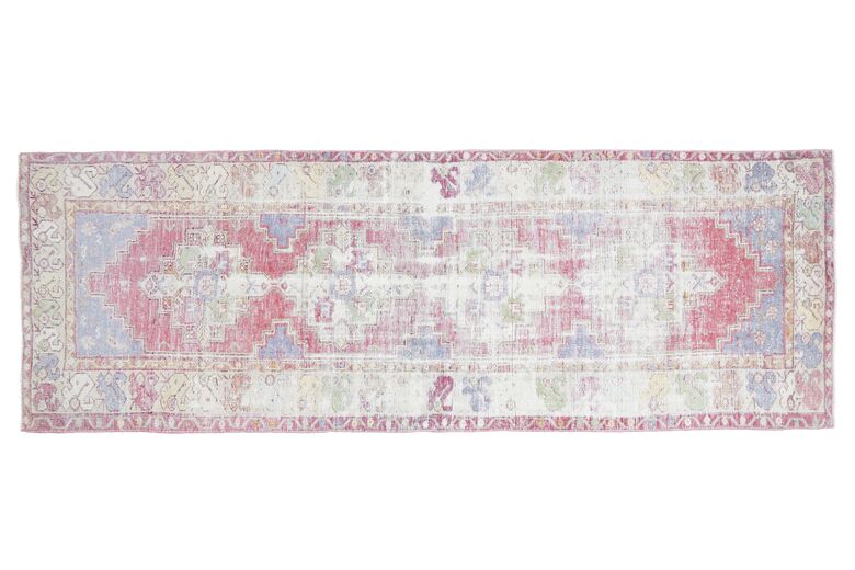 3x9 Wool Antique Anatolian Runner Rug