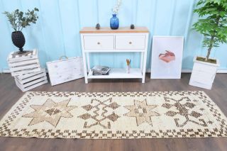 3x9 Wool Vintage Runner Rug - Thumbnail