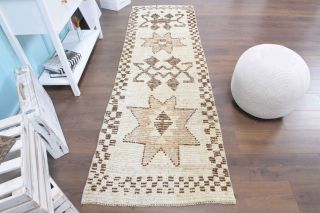 3x9 Wool Vintage Runner Rug - Thumbnail