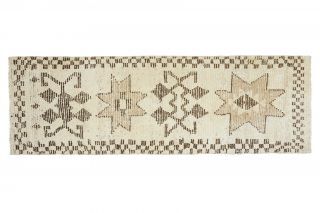 3x9 Wool Vintage Runner Rug - Thumbnail