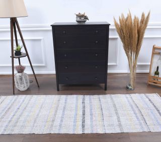 3x9 Wool Vintage Runner Rug - Thumbnail