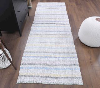 3x9 Wool Vintage Runner Rug - Thumbnail