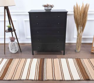 3x9 Wool Vintage Runner Rug - Thumbnail