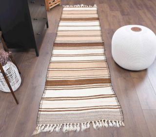 3x9 Wool Vintage Runner Rug - Thumbnail