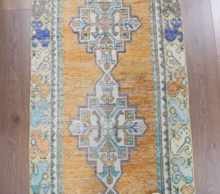 3x9 Wool Vintage Runner Rug - Thumbnail