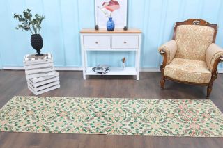 3x9 Wool Vintage Runner Rug - Thumbnail