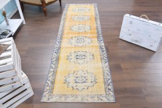 3x9 Wool Vintage Runner Rug - Thumbnail