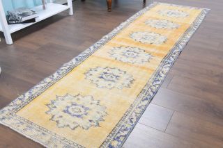 3x9 Wool Vintage Runner Rug - Thumbnail