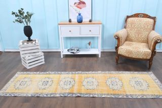 3x9 Wool Vintage Runner Rug - Thumbnail