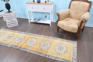 3x9 Wool Vintage Runner Rug - Thumbnail