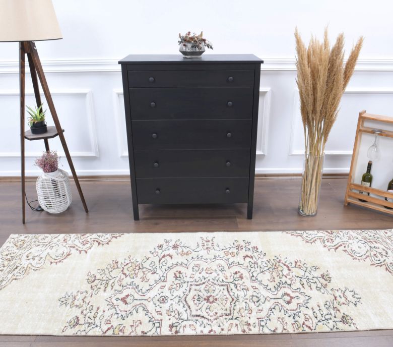 3x9 Wool Vintage Runner Rug