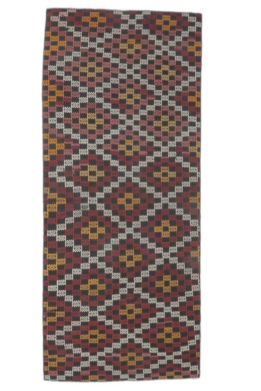 4x10 Vintage Kilim Flatweave Geometric Handmade Rug