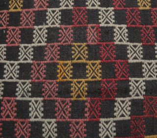 4x10 Vintage Kilim Flatweave Geometric Handmade Rug - Thumbnail