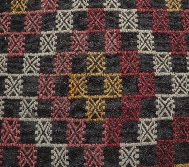 4x10 Vintage Kilim Flatweave Geometric Handmade Rug