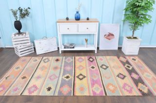 4x10 Wool Vintage Runner Rug - Thumbnail