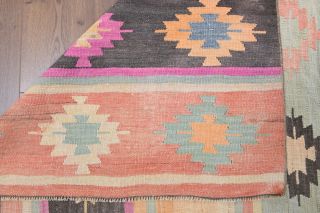 4x10 Wool Vintage Runner Rug - Thumbnail