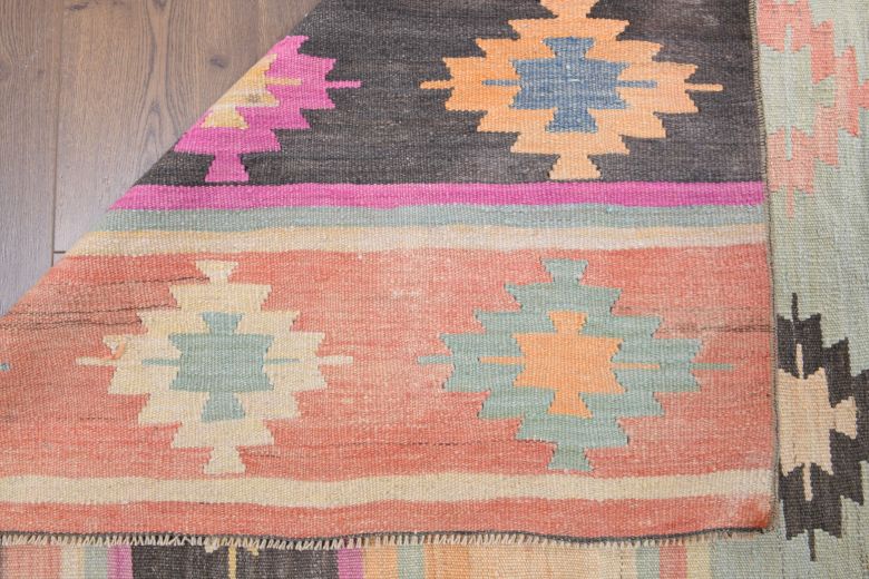 4x10 Wool Vintage Runner Rug