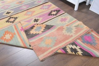 4x10 Wool Vintage Runner Rug - Thumbnail