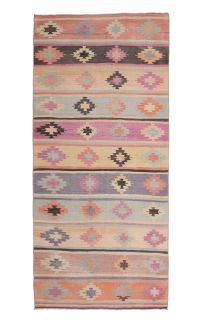 4x10 Wool Vintage Runner Rug - Thumbnail