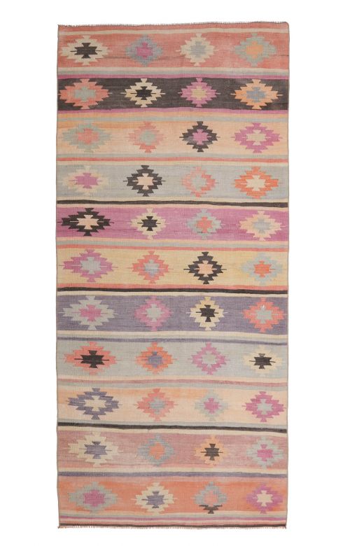 4x10 Wool Vintage Runner Rug