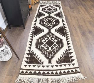 Handmade Vintage Runner Rug - Thumbnail