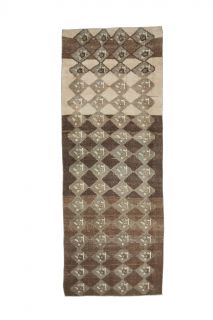 Vintage Brown Runner Rug - Thumbnail