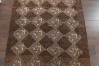 Vintage Brown Runner Rug - Thumbnail